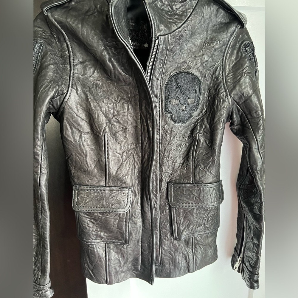 Jaded by Knights Distressed Leather Jacket